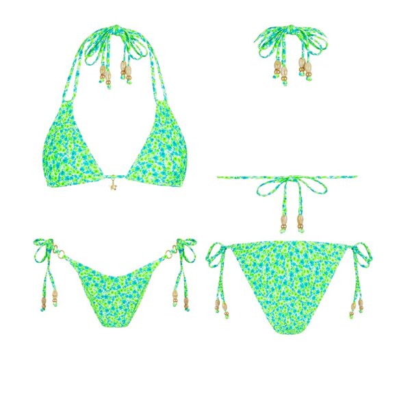 Kulani Kinis Bikini SET - Apple Blossom - Top Medium / Bottom XS - Picture 12 of 15